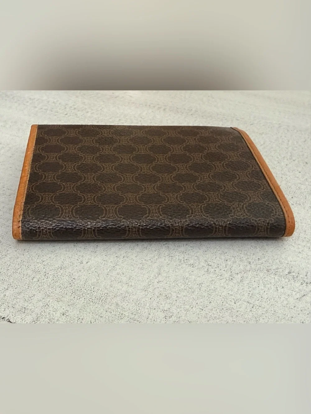 CELINE Triomphe Macadam Trifold Wallet